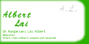 albert lai business card